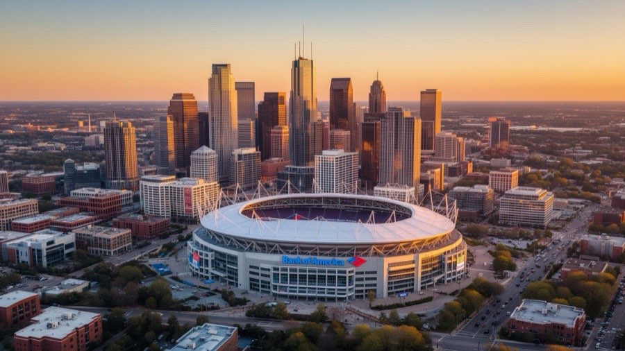 Charlotte, NC skyline — home of Premium Tile & Flooring